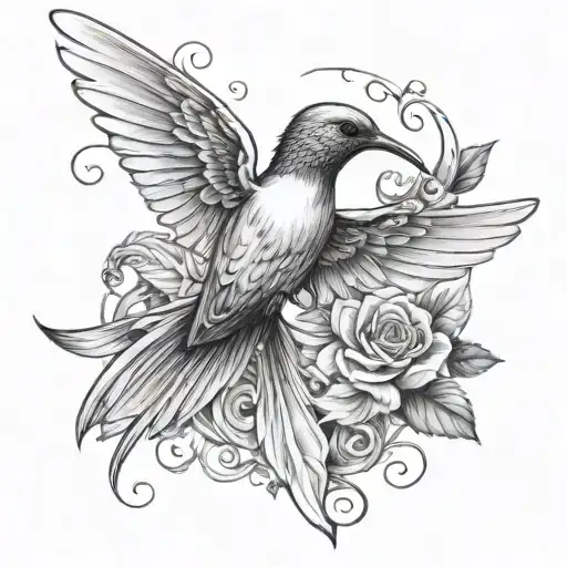 An Angel And A Hummingbird