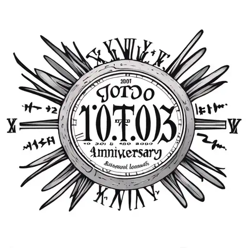 Anniversary Date In Roman Numerals And Coordinates