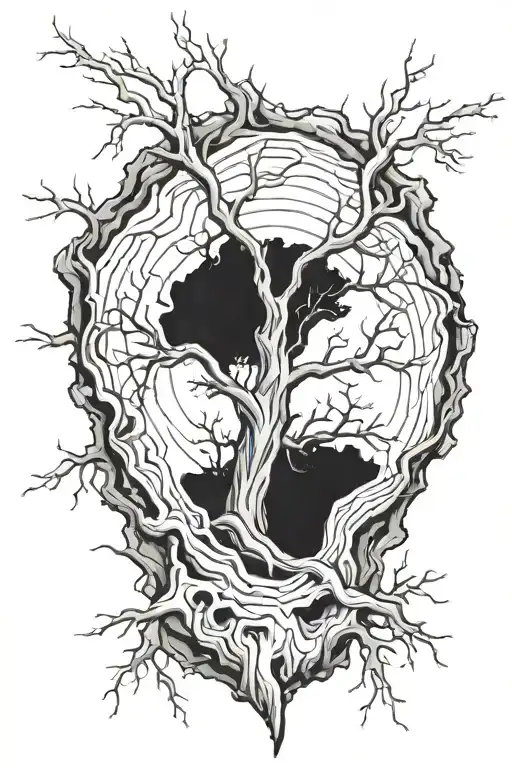 Tree Trunk Surrounded