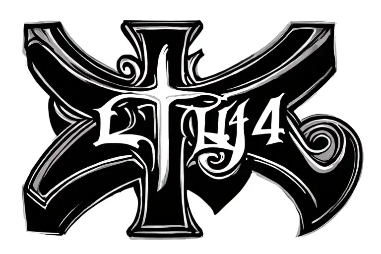 I Want A Cursive Font The I Want Lt4 But I Want The T To Be A Roman Cross