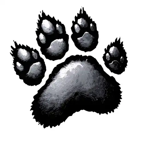 Dog Pawprint Surrounded