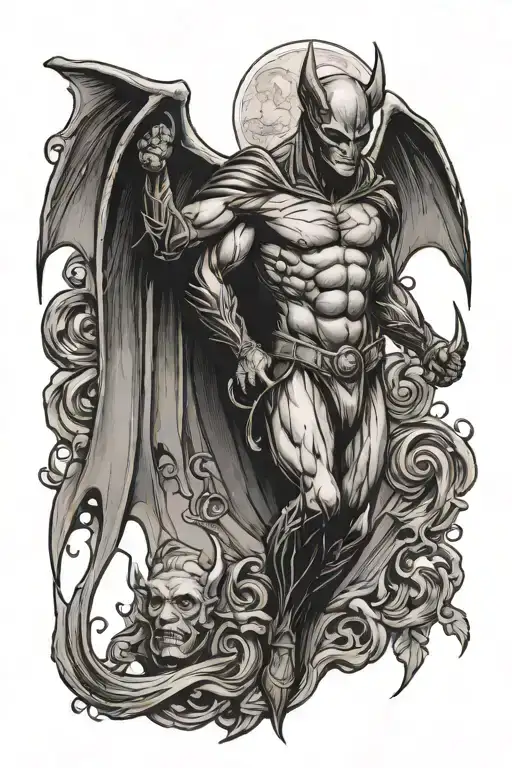 God And Bat Hanging