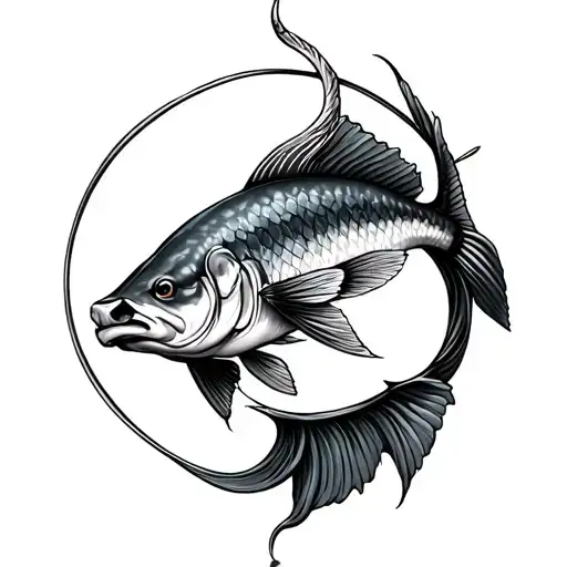 Fish And Bull From Zodiac Symbol