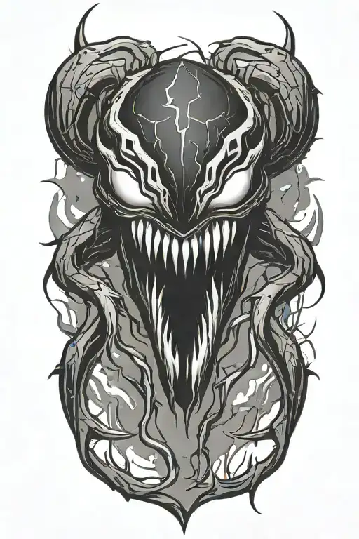 Venom Spider Logo Made Out Of Lighting Bolt Shaped Like