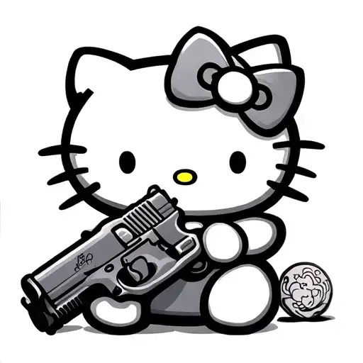 Hello Kitty With Gun
