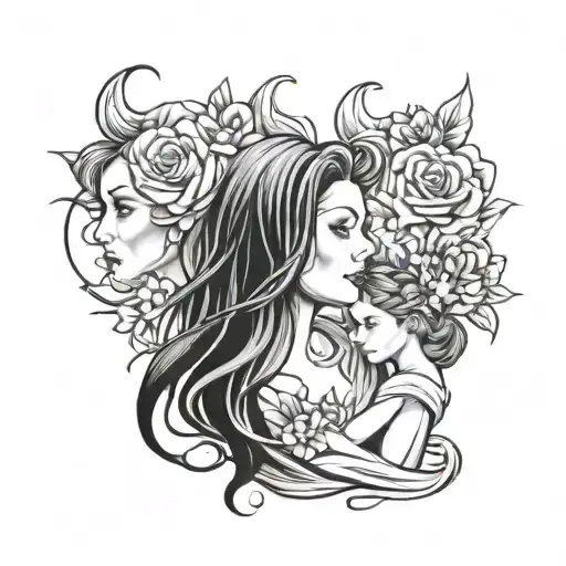 Tattoo For A Mother And Her Two Daughters
