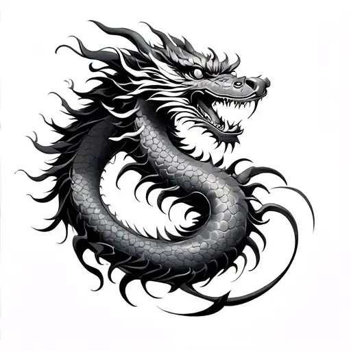 A Red Chinese Dragon