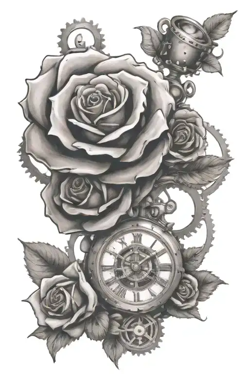 Steampunk And Rose Intertwined