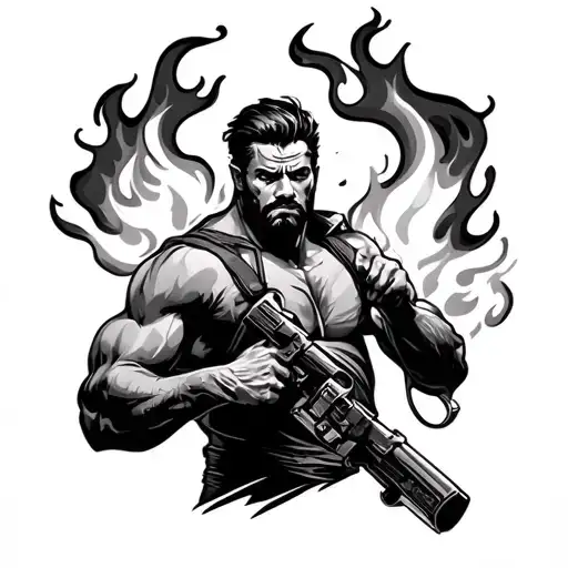 Dynamite Man With Fire