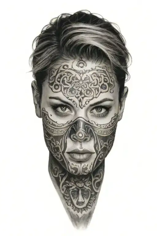 Potrait Of Wife With Face Covered