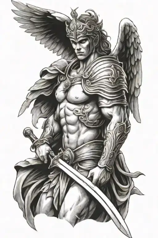 Warrior Angel Holding A Sword