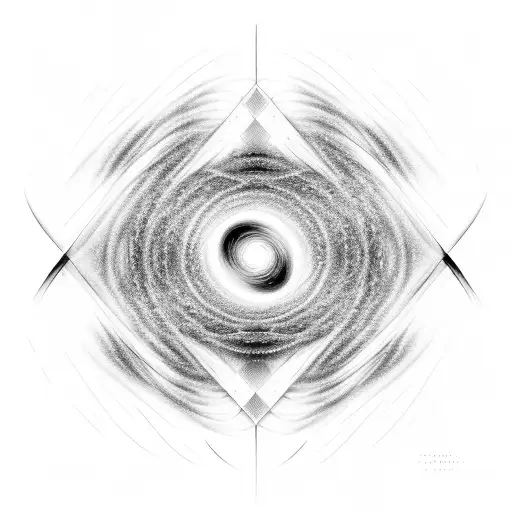 An Abstract Representation Of Energy Waves Merging With The Universe