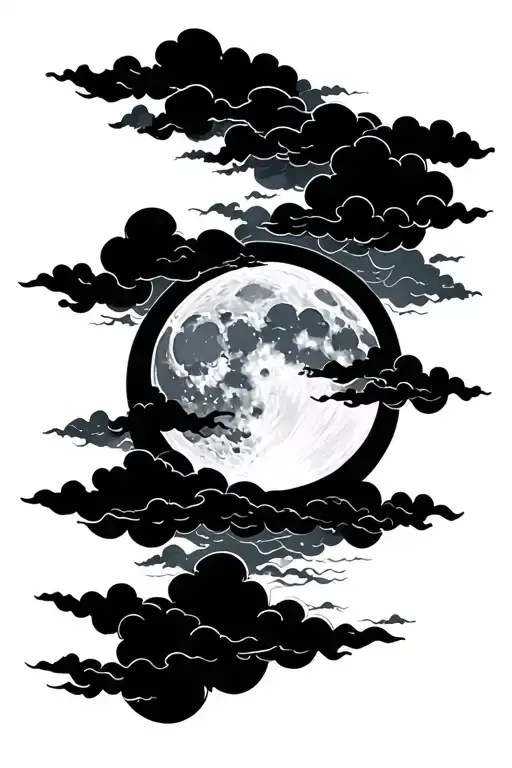 Full Moon With Clouds