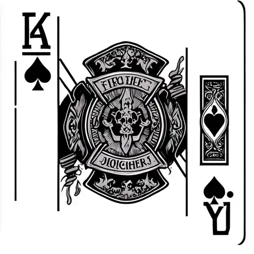 Fire Fighter Black Jack Card
