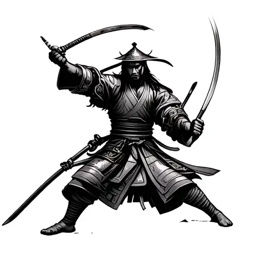 Samurai Fighting Scene