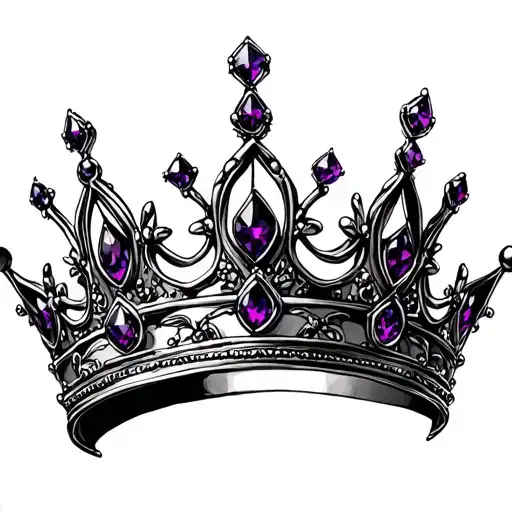 Black Crown With Alexandrite Gems