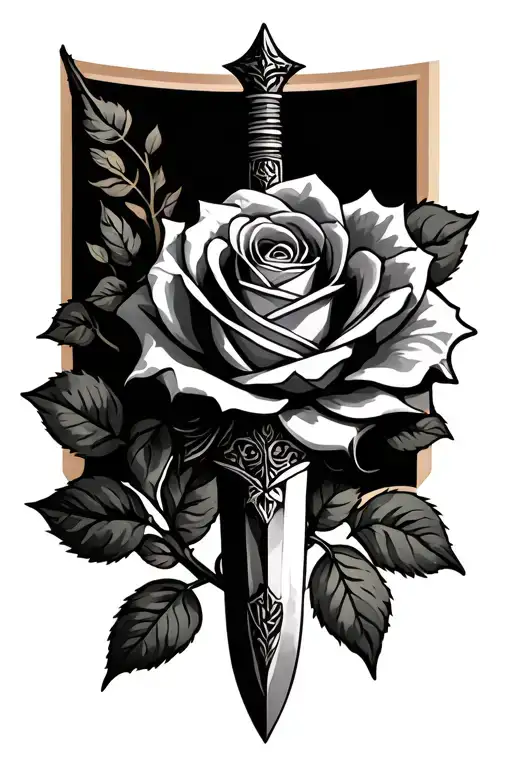 Dagger With Rose