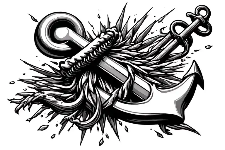 Falling Angle Dragged Down By An Anchor