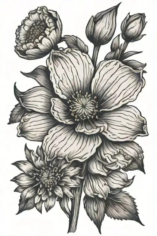 Violet Daisy Cosmos Narcissus Flower