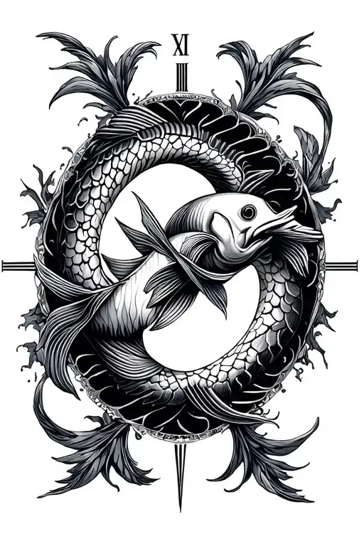 2019 In Roman Numeral Pisces Sign