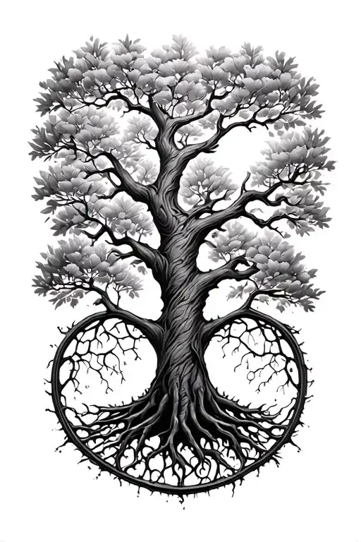 Tree Of Life Intertwined Symbolizing The Client's Love