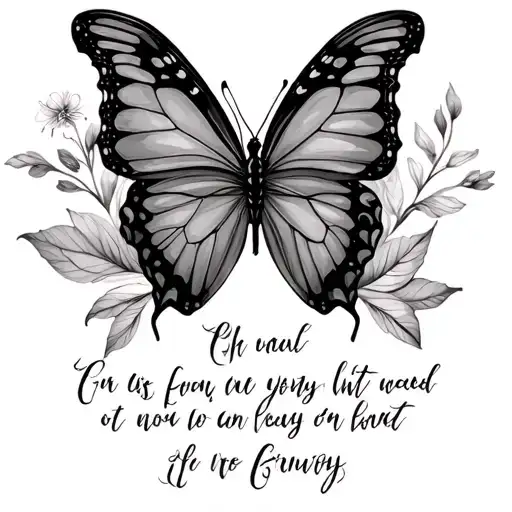 Butterfly With Quote