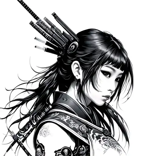 Cybernetic Samurai Girl