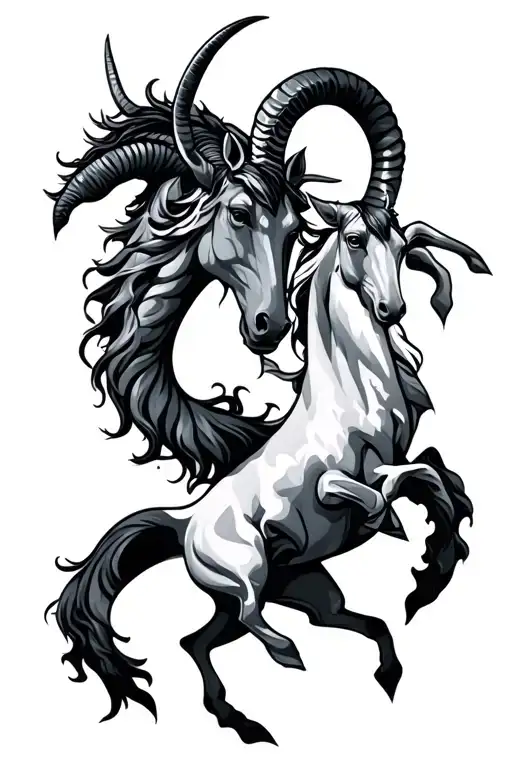 Sagittarius And Capricorn Intertwined