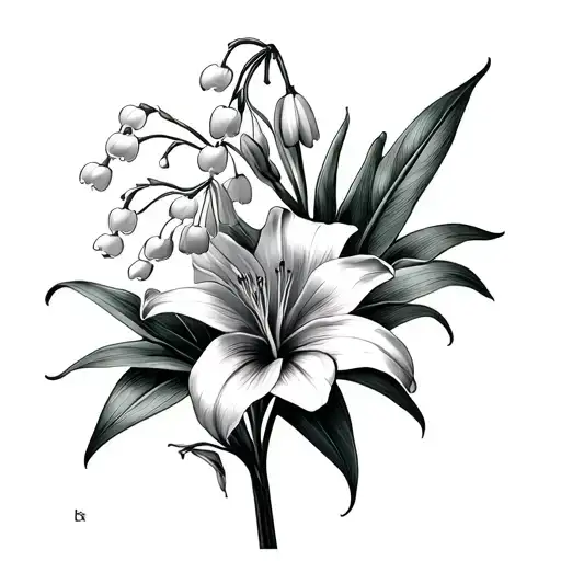 Lily Of The Valley And Gladiolus