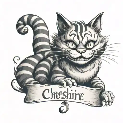 Cheshire Cat With Were All Mad Here Quote Alice