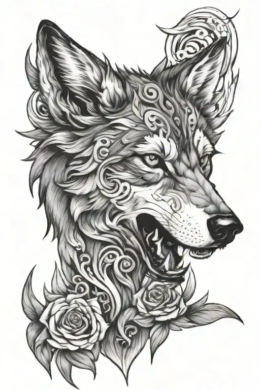 Esoteric Ferocious Wolf Head