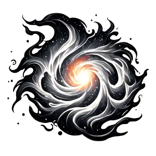 Galaxy With Flames Left Arm
