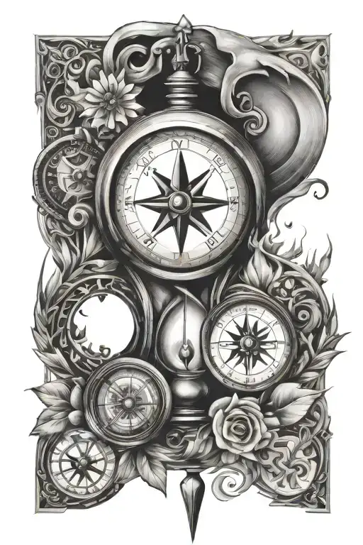 Compass And Hourglass