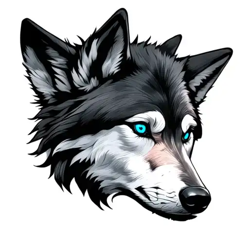 Wolf Albino With Blue Eyes