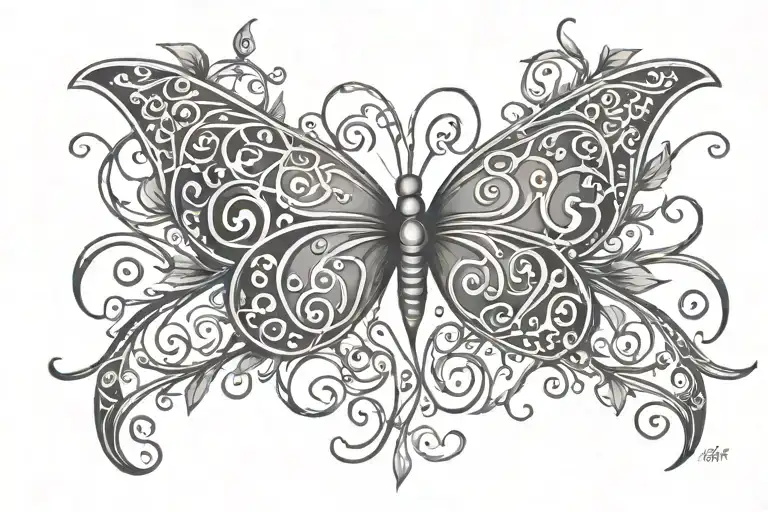 Vines Heart Butterfly The Word Always And The Numbers 224