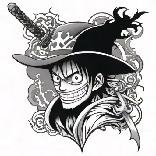 Black And White Anime One Piece