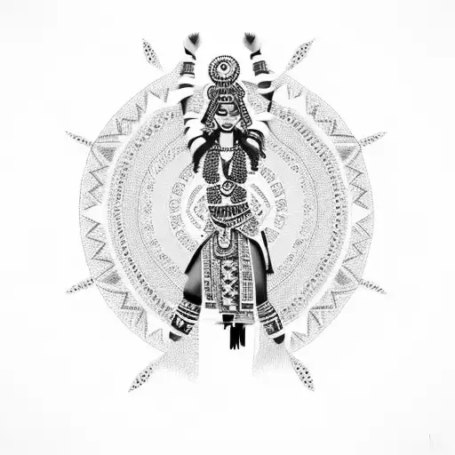 Aztec Dancer Woman
