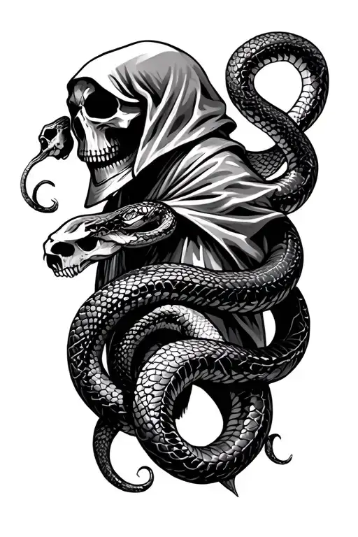 Grim Reaper And Snakes