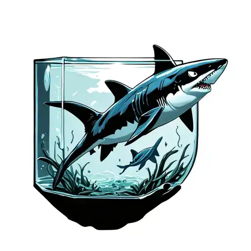 Spiderman Holding Aquarium With Baby Shark Swimming