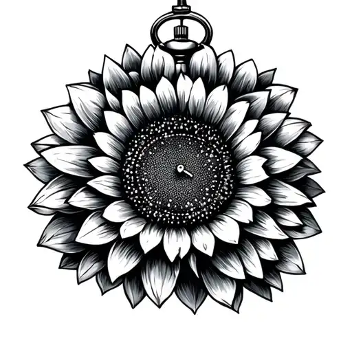 Sunflower And Pocket Watch