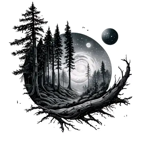 Forest And Astronomy Physical Representation