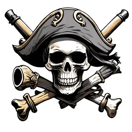 Skull With Pirates Cloth