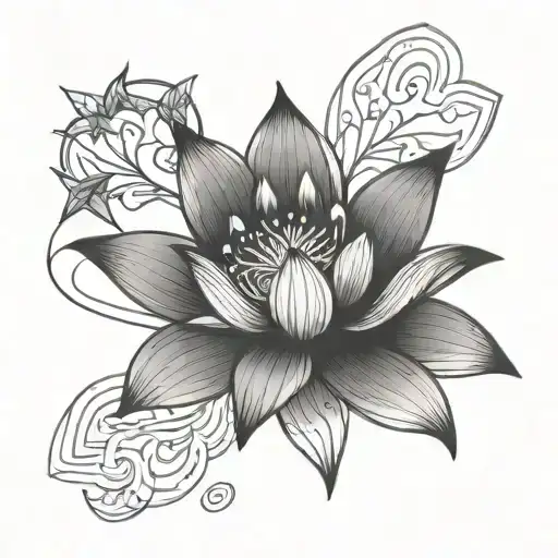 Lotus Flower With A Star