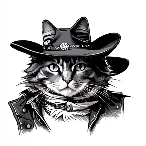 Cat Wearing Cowboy Clothes