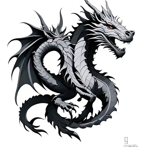 Licorys Radiata Et Dragon Intertwined