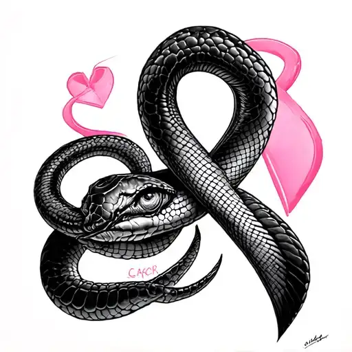 Breast Cancer But Instead Of Pink It's Cobra Skin