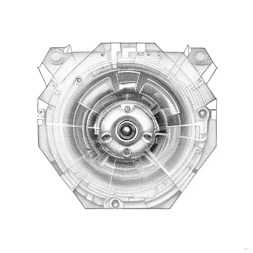 A Renault Car Engine Transformed Into A Futuristic Electronic Circuit