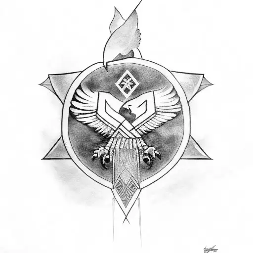 Eagle With Amazigh Sign