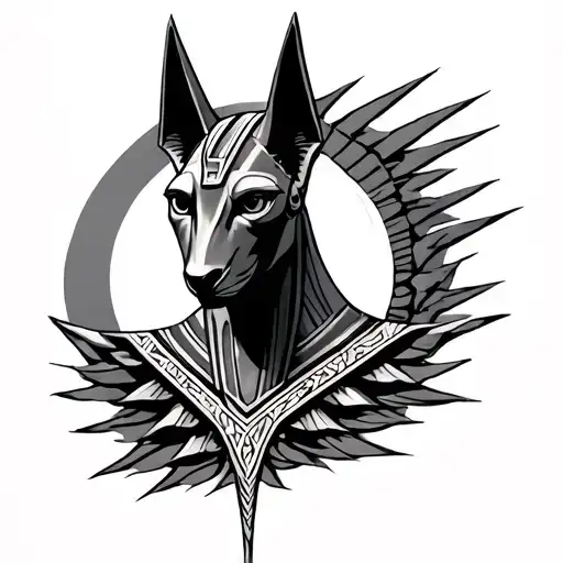 Anubis Symbol Surrounded