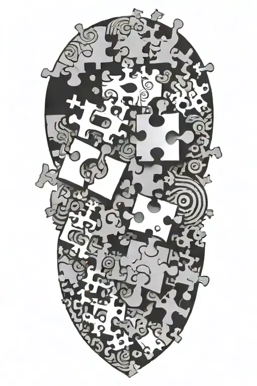 Jigsaw Pieces Scattered